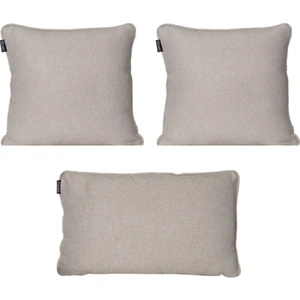 3'lü Pamuk Dokulu Dokuma Kırlent Kılıfı Krem