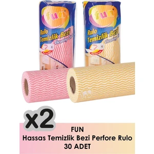 FUN Hassas Temizlik Bezi Perfore Rulo 30 Yaprak - 2 Paket
