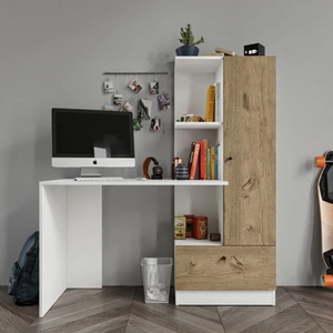 Merlin Mobilya Minör Çalışma Masası ve 7 Bölmeli Kitaplık