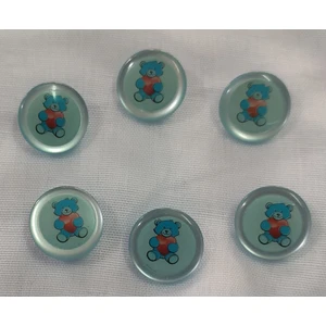 İlhan Düğme Bebek Düğmesi Jöle Mavi 6 Adet