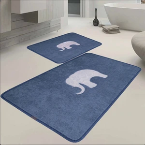 Fil Desen 2'li Banyo Paspas Takımı
