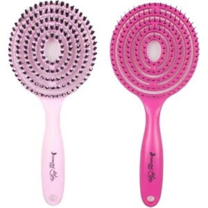 Üç Boyutlu Saç Fırçası Pudra Pembe ve Şeker Pembe