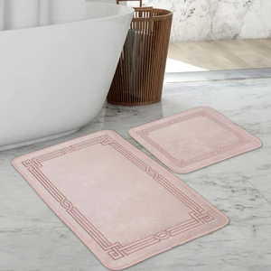 Klasik Desen 2'li Banyo Paspas Takımı