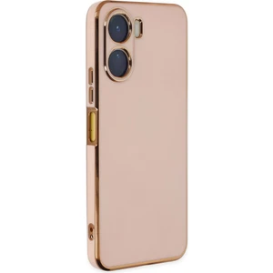 Vivo Y16 Kılıf Bark Parlak Kenarlı Silikon + Ekran Koruyucu Nano