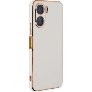 Vivo Y16 Kılıf Bark Parlak Kenarlı Silikon + Ekran Koruyucu Nano