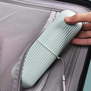 Ecoform Çok Amaçlı Seyahat Tipi Diş Fırçası Kabı Makyaj Malzemesi Saklama Kutusu Gri Renk