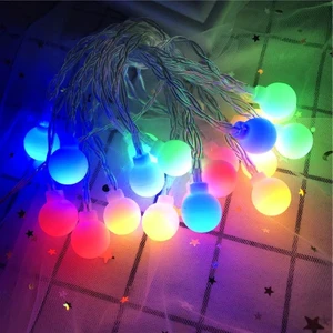 XML Dünyası 3 Mt 20 Led Beyaz Top Rgb Işık Pilli 2 Kademeli