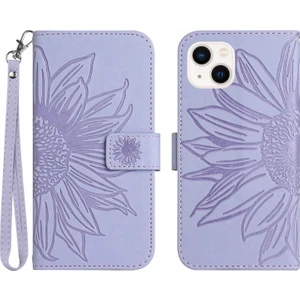 Xstep Case iPhone 14 Plus Için Flip Telefon Kılıfı HT04 Basılı Ayçiçeği Görüntüleme Standı Pu Deri Deri Touch Manyetik Cüzdan Kapağı Kayışlı (Yurt Dışından)