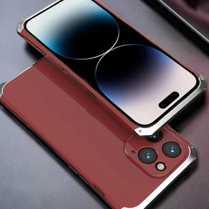 Xstep Case iPhone 14 Pro 3 Parçalı Tasarım Hibrit Telefon Kılıfı Ağır Hizmet Koruma Pc+Metal Şok Geçirmez Zırh Kapağı (Yurt Dışından)