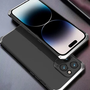 Xstep Case iPhone 14 Pro 3 Parçalı Tasarım Hibrit Telefon Kılıfı Ağır Hizmet Koruma Pc+Metal Şok Geçirmez Zırh Kapağı (Yurt Dışından)