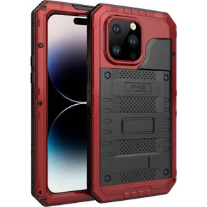 Xstep Case iPhone 14 Pro IP68 Su Geçirmez Damla Geçirmez Kapak Metal + Silikon Şok Geçirmez Telefon Mühürlü Kılıf (Yurt Dışından)