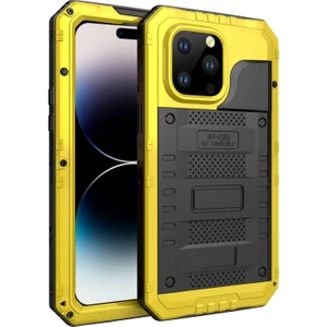 Xstep Case iPhone 14 Pro IP68 Su Geçirmez Damla Geçirmez Kapak Metal + Silikon Şok Geçirmez Telefon Mühürlü Kılıf (Yurt Dışından)