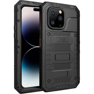 Xstep Case iPhone 14 Pro IP68 Su Geçirmez Damla Geçirmez Kapak Metal + Silikon Şok Geçirmez Telefon Mühürlü Kılıf (Yurt Dışından)