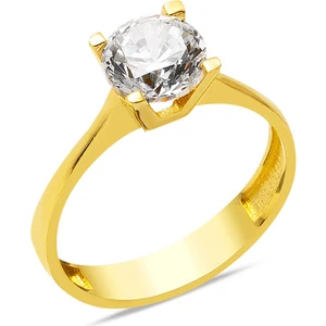 14 Ayar Altın Tektaş Yüzük