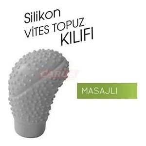 Vites Topuzu Kılıfı Silikon Oval Masajlı Gri BR6219621