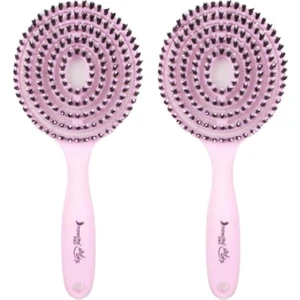 Üç Boyutlu Saç Fırçası Pudra Pembe x 2