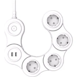 Ct 3001 Hareketli Kobra Akım Korumalı 4'lü Grup Priz (2 Usb)