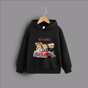 Erkek Çocuk Baskılı Kapüşonlu Sweatshirt