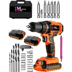 Alman Technology Strong Series 58 V 8 Ah Samsung Çift Akülü Seri Vidalama Matkap + Yardımcı Set