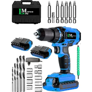 Alman Technology Strong Series 58 V 8 Ah Samsung Çift Akülü Seri Vidalama Matkap + Yardımcı Set