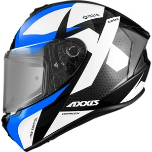 Draken x Road Gloss Blue Full Face Kapalı Motosiklet Kaskı - Şeffaf Vizör