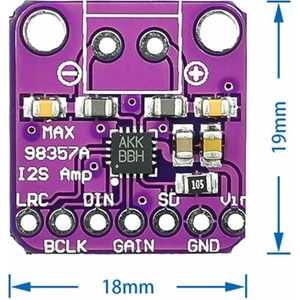 MAX98357 I2S 5V 3W Ses Yükseltici Amfi Class D Dijital Ses Müzik