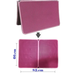 Büyük Boy Elekli Kedi Tuvalet Önü Paspası Katlanabilir 82 x 60 cm