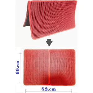 Büyük Boy Elekli Kedi Tuvalet Önü Paspası Katlanabilir 82 x 60 cm