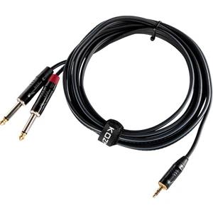 KCL-333-3M Stereo 3,5mm - 2 x 6,35mm Mono 3mt Kablo