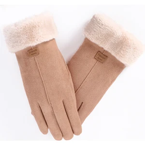 Zhenweixin Store Kadın Süet Dokunmatik Ekran Tasarımı Kar Eldiveni (Yurt Dışından)