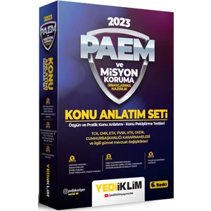 Yediiklim Yayınları 2023 Paem ve Misyon Koruma Sınavlarına Hazırlık Konu Anlatım Seti