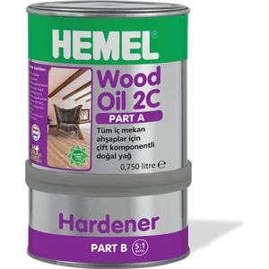 Wood Oil 2c-Ahşaplar Için Çift Komponentli Yağ-Dark Oak 0,900 Lt