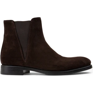 Hakiki Süet Kahverengi Chelsea Erkek Bot