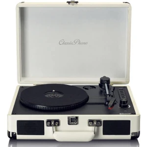 Classic Phono TT-115 Cr Beyaz Hoparlörlü Bluetoothlu Pikap Plak Çalar