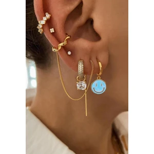 New Obsessions Smiley Emoji Sallantılı Küpe