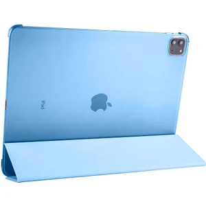 Case 4U Apple iPad Pro 12.9 2022 M2 Smart Cover Katlanabilir Standlı Tablet Akıllı Kapak Mavi