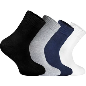 Nova Socks Erkek 4'lü Bambu Lastiksiz Sıkmayan Extra Rahat Şeker Çorabı / Çorap