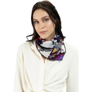 Kadın Inci Ipeği Desenli Fular Bandana 50X50 cm