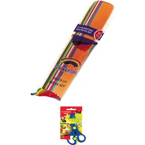 Fly Color 50*70CM Büyük Boy Rulo Fon Kartonu + Uç Korumalı Çocuk Makası