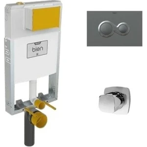 Supreme Gömme Rezervuar Seti 8 cm Mat Buton ve Ara Kesme Valf