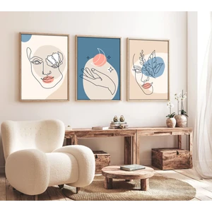 Ahşap Çerçeveli Minimalist Tablo