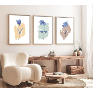 Ahşap Çerçeveli Minimalist Tablo Set