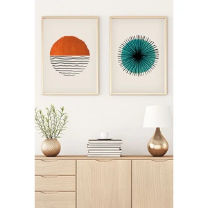 Ahşap Çerçeveli Minimalist Tablo