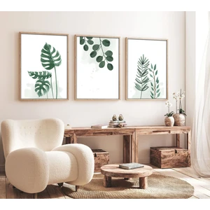 Ahşap Çerçeveli Minimalist Tablo Set