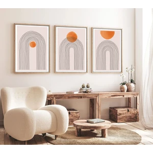 Ahşap Çerçeveli Minimalist Tablo