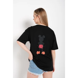 Kadın Sırt Baskılı Mickey Mouse T-Shirt