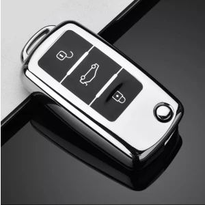 Yıldız Tuning Jetta Mk5 Parlak Sustalı Anahtar Kılıfı A+ Kalite Gri