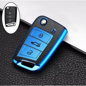 Yıldız Tuning Skoda Fabia Süperlüx Anahtar Kılıfı Mavi Renk