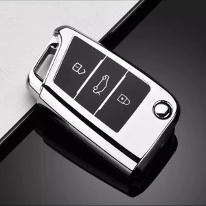 Yıldız Tuning Seat Ateca Parlak Anahtar Kılıfı Gümüş Renk