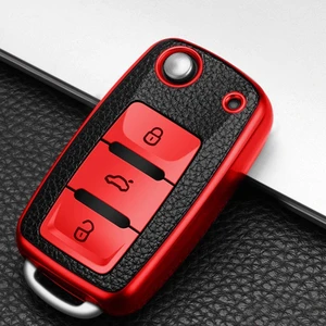 Yıldız Tuning Seat Ibiza Süperlüx  Sustalı Anahtar Kılıfı A+ Kalite Kırmızı